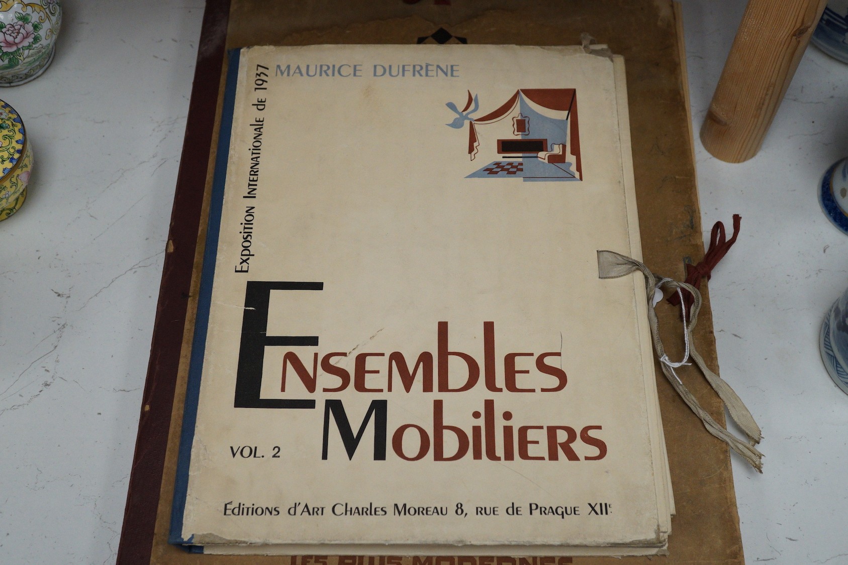 Art Deco furniture and architectural interest- Two Portfolios of Photographs, Maurice Dufrene Ensemble Mobiliers vol. 2 Exposition Internationale de 1937 and Les Nouvelles Maisons de Rapport a Paris, c.1924